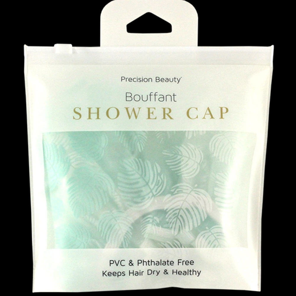 Precision Beauty BOUFFANT SHOWER CAP PALMS PRINT